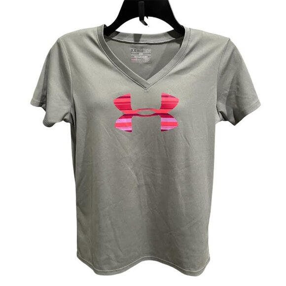Under Armour Other - ♨️$10♨️Under Armour Youth Girl Short Sleeve Gray Loose Fit T-shirt Size YLG